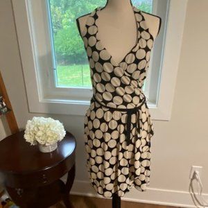 Black and White Halter Dress